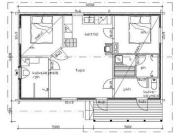 Фото номера Дом для отпуска Дома для отпуска Holiday Home Muisku г. Punkalaidun 37